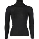 Engel - DamenRolli L/S - Ondergoed - Zwart - 70% Wol, 30% Zijde