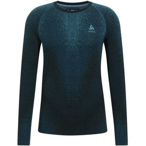 Odlo Baselayer Top Crew Neck L/S Blackcomb Eco Synthetisch ondergoed (Heren |blauw/zwart)