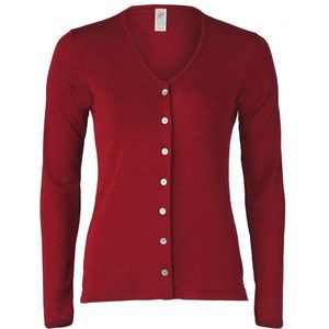 Engel Damen Cardigan Feinripp Wollen vest (Dames |rood)