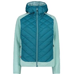 CMP Womens Jacket Hybrid Fix Hood 34P2386 Synthetisch jack (Dames |turkoois)