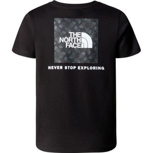 The North Face Boys S/S Redbox Tee with Back Box Graphic T-shirt (Kinderen |zwart)