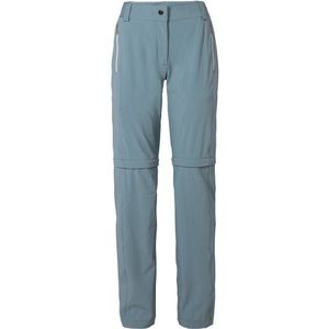 Vaude Womens Farley Stretch Zip Off T-Zip Pants II Trekkingbroek (Dames |grijs/turkoois)