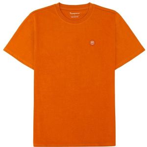 KnowledgeCotton Apparel - Badge T-Shirt - Oranje - T-shirt