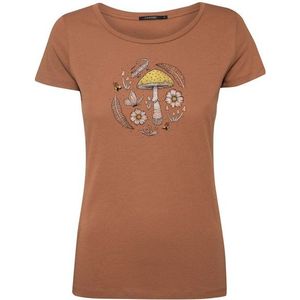 GreenBomb Womens Nature Forest Life Loves T-Shirts T-shirt (Dames |bruin)