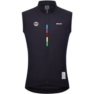 Santini UCI World Champion Wind Vest Mondo Fietsbodywarmer (Heren |blauw)