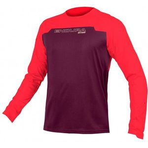 Endura MT500 Burner Trikot Langarm Fietsshirt (Heren |purper/rood)