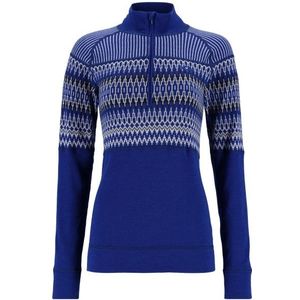 Kari Traa Womens Silja Halfzip Merino-ondergoed (Dames |blauw)