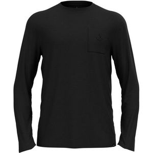 Odlo - Merino 200 Pocket T-Shirt Crew Neck L/S - Zwart - Merinoshirt