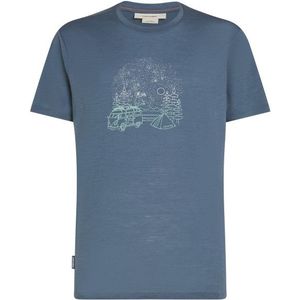 Icebreaker Merino 150 Tech Lite III S/S Tee Van Camp Merinoshirt (Heren |blauw)