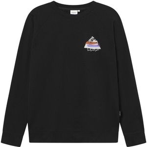 DEDICATED Sweatshirt Malmoe Cut Out Mountain Trui (Heren |zwart)