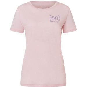 supernatural Womens Logo Lines Bio Jersey Tee Merinoshirt (Dames |roze)