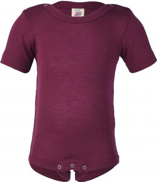Engel - Baby-Body - Purper - Kurzarm - Merino-ondergoed