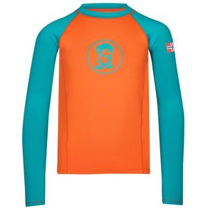 Trollkids Kids Kvalvika Shirt Sportshirt (Kinderen |oranje/turkoois)