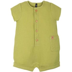 Pure Pure Babys Jumper Mull Jumpsuit (Kinderen |olijfgroen/geel)