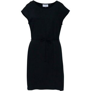 mazine - Zomerjurk - Zwart - Effen - Korte Lengte - Normale Pasvorm