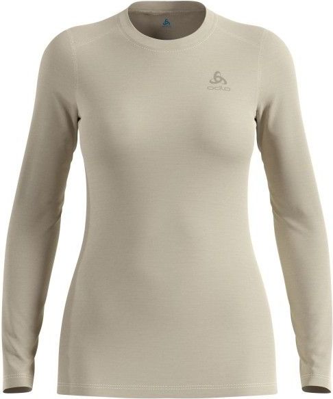 Odlo - Merino 160 Bl Top Crew Neck L/S - Merino-ondergoed - Beige/Grijs