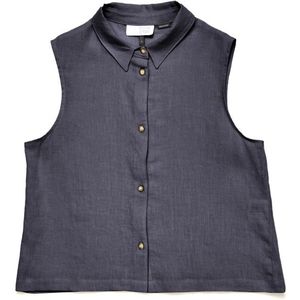 Mazine Womens Sleeveless Linen Blouse Blouse (Dames |blauw)