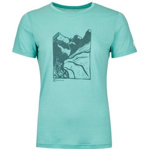 Ortovox Womens 120 Cool Tec Mountain Cut T-Shirt Merinoshirt (Dames |turkoois)