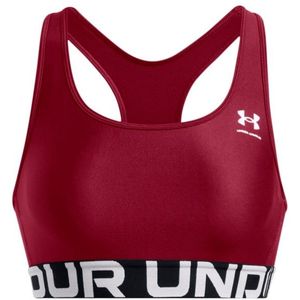 Under Armour Womens HG Authentics Mid Branded Sportbeha (Dames |rood)