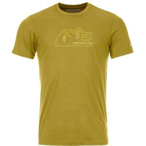 Ortovox 150 Cool Vintage Badge T-Shirt Merinoshirt (Heren |geel)