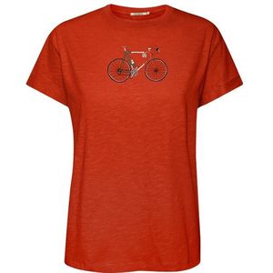 GreenBomb Womens Bike Italy Stop T-Shirt T-shirt (Dames |rood)