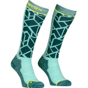 Ortovox - Ski Tour Comp Long Socks - Donker Pacific - Sokken van Wol - Maat 35-38