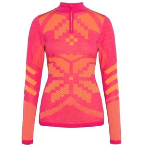 Kari Traa Womens Faith Half Zip Merino-ondergoed (Dames |roze)