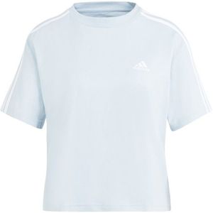 adidas Womens 3 Stripes Crop Top Top (Dames |wit)