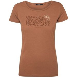 GreenBomb Womens Bike Connect Loves T-Shirts T-shirt (Dames |bruin)