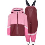 Didriksons Kids Waterman Set 12 regenset (Kinderen |roze/rood |waterdicht)