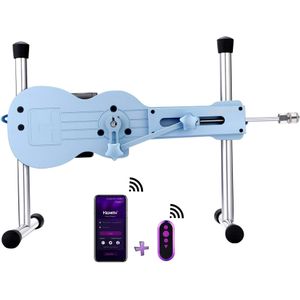 Pro Mini Seksmachine Smart App met dildo en afstandsbediening Blauw