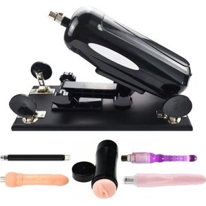 Pakket Noir Auxfun Basic Seksmachine Met 5 opzetstukken Anaal en Vaginaal