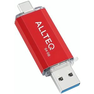 USB 3.1 stick - Rood - 64 GB - Allteq