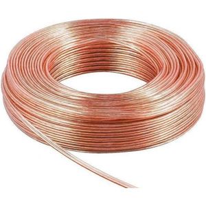 Goobay Luidsprekerkabel Transparant - 25 m - Wit
