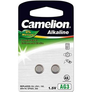 Knoopcel batterij - AG3 - 2 batterijen - Camelion