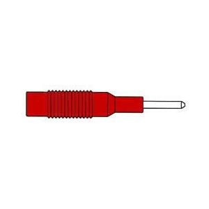 INJECTION-MOULDED ADAPTER PLUG 2mm TO 4mm / RED (MZS 2) - Hirschmann