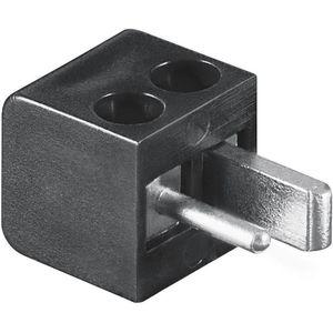 Loudspeaker connector mannelijk zwart - schroefbaar