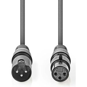 Gebalanceerde XLR-Audiokabel XLR 3-pins male - XLR 3-pins female 1,5 m