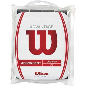 Wilson - Pro Overgrip - Tennis Overgrip - 12 Eenheden - Extra Dunne Constructie