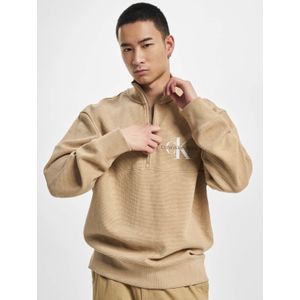Calvin Klein Jeans Monologo Waffle Sweatshirt Travertine