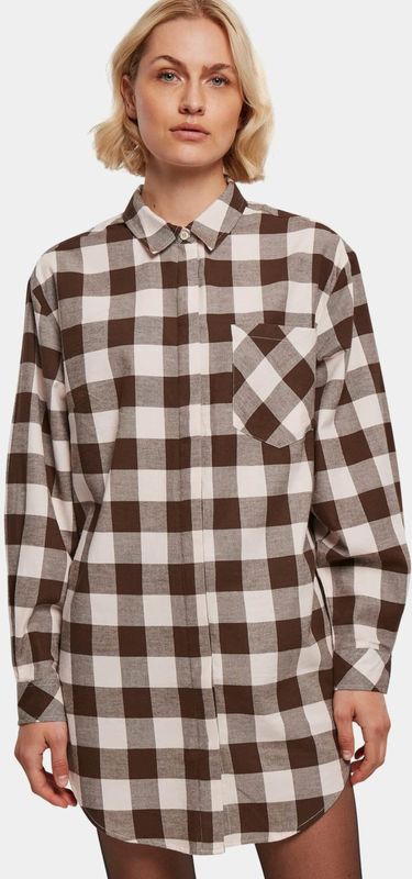 Urban Classics Ladies Oversized Check Flannel Shirt Dress