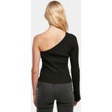 Urban Classics Ladies Short Rib Knit One Sleeve Sweater