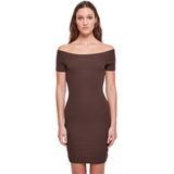 Urban Classics Ladies Off Shoulder Rib Dress