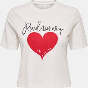 Only ONLVALLIE LIFE S/S LOVE TOP BOX JRS