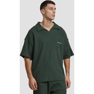 Another Cotton Lab Waffle Oversized Polo Shirt