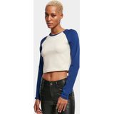 Urban Classics Ladies Organic Cropped Retro Baseball Longsleeve