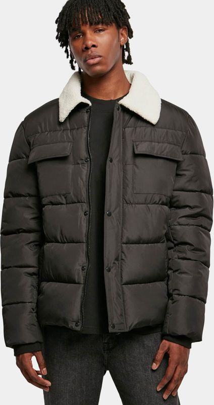 Urban Classics Sherpa Collar Padded Shirt Jacket