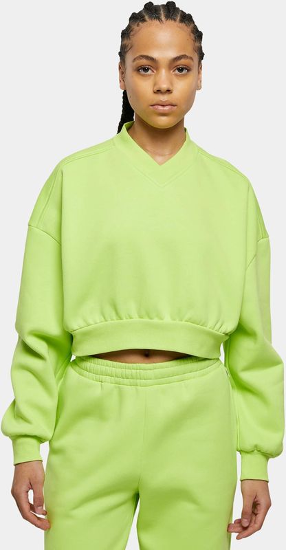 Urban Classics Ladies Cropped V-Neck