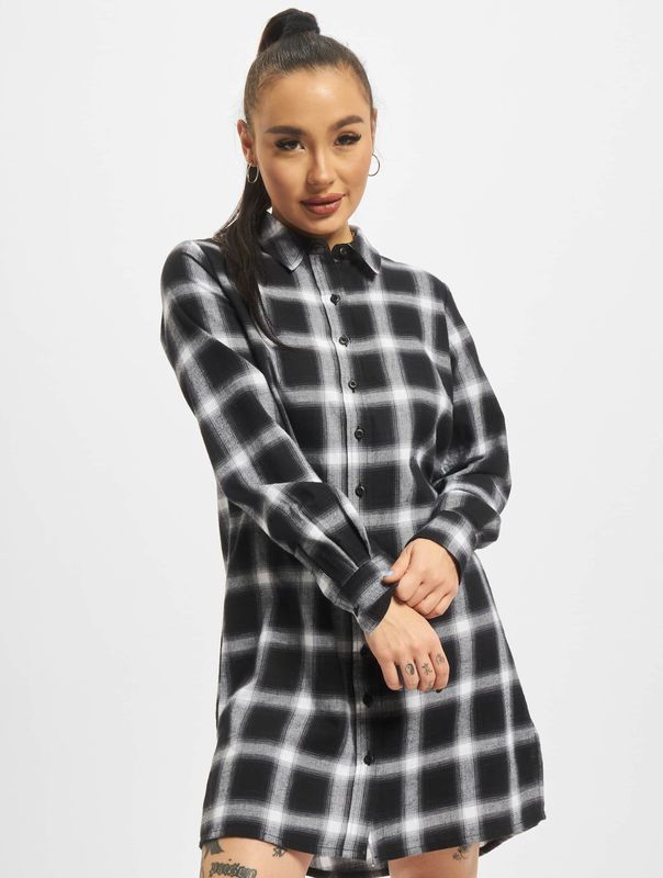 Urban Classics Ladies Cotton Check Shirt Dress