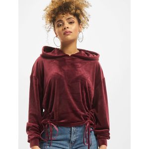 Urban Classics Ladies Short Velvet Gathered Hoody